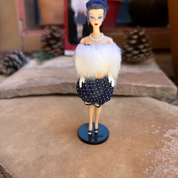 Hallmark Barbie Gay Parisienne KEEPSAKE Ornament Blue and White New in Box - Picture 10 of 12
